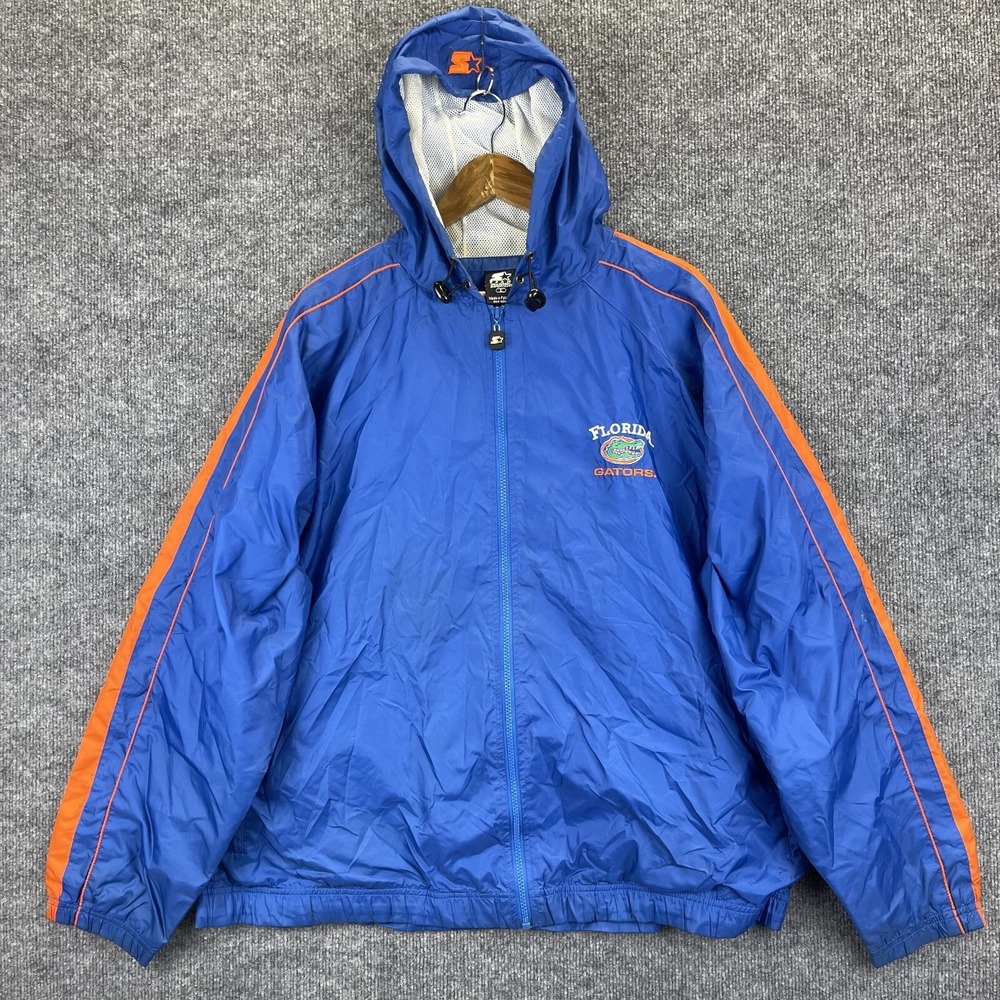 Vintage Starter Jacket Florida Gators Men's Large Blue Full Zip Windbreaker 90s